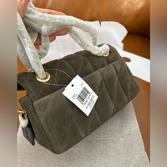 Coach Quilted Tabby Small Suede Shoulder Bag 20 - Picture 4 of 11